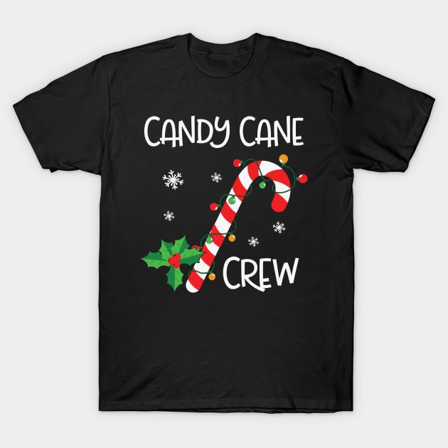 Candy Cane Crew Funny Christmas Lights Xmas Gift T-Shirt by BadDesignCo